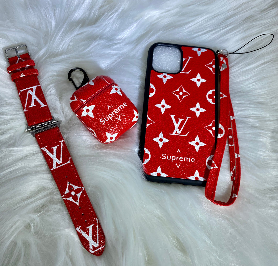 iPhone Red Bundle Case Set