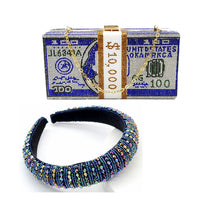 Load image into Gallery viewer, Rhinestone Money Purse with Headband
