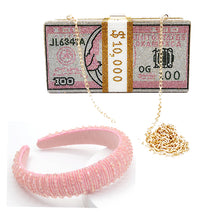 Load image into Gallery viewer, Rhinestone Money Purse with Headband
